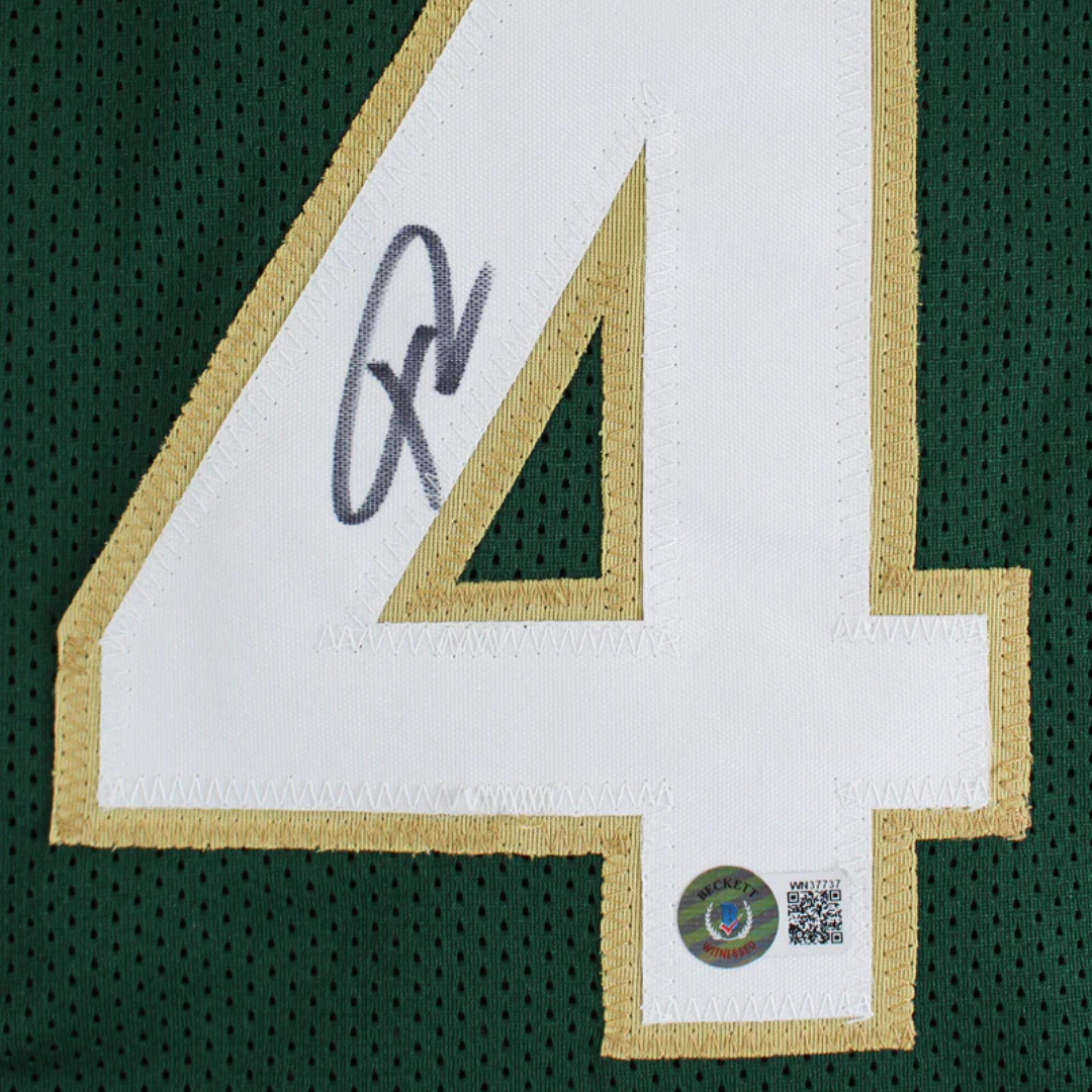 Giannis Antetokounmpo Signed Milwaukee Bucks Basketball Jersey with Beckett Witness